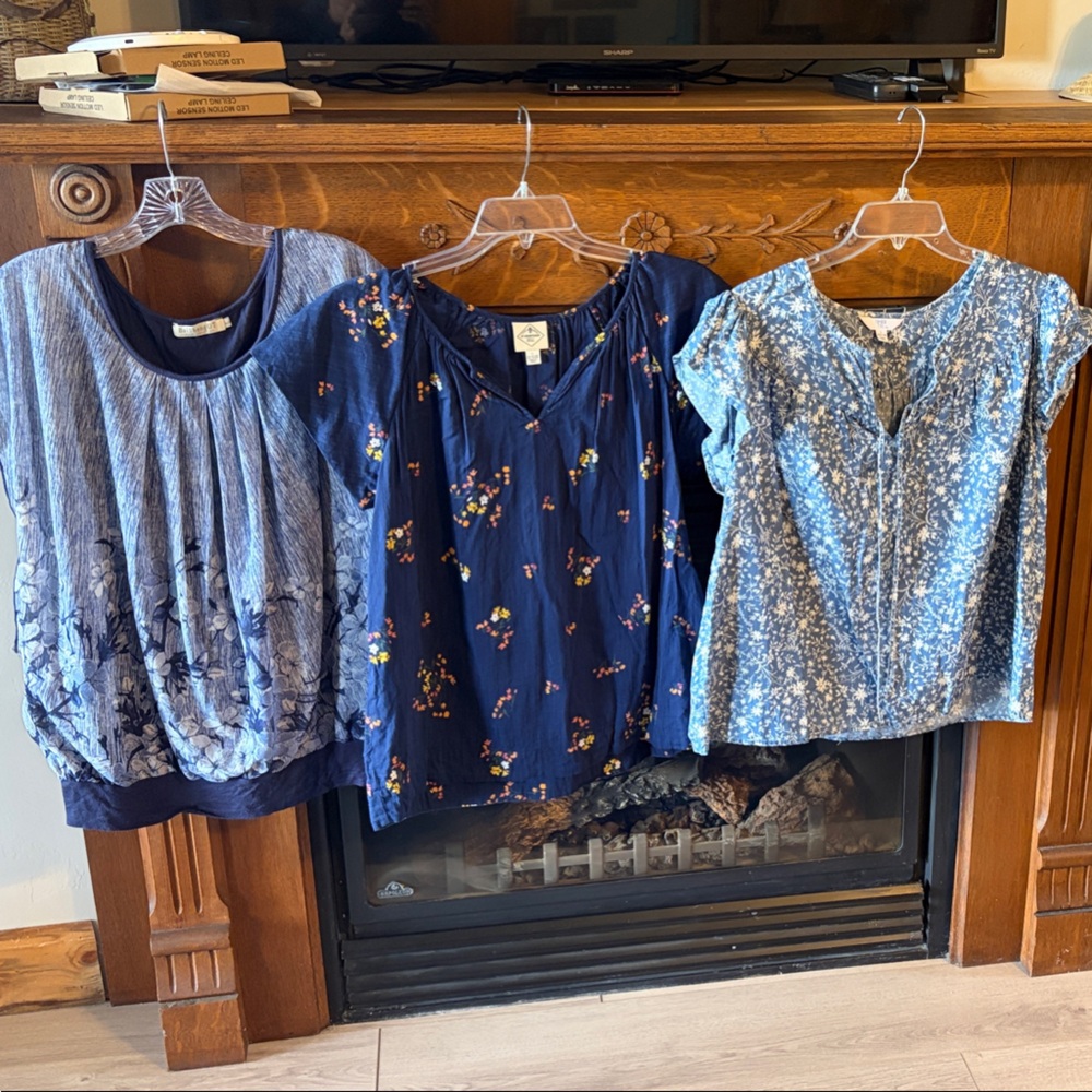 $6 ea -or all for $15. Womens short sleeve blouses.